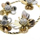 Image 4 of 18 carat tricolor gold pendant with flowers and butterflies