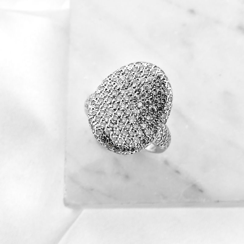 Image 2 of White gold cocktail ring with diamonds 0.90 ct.