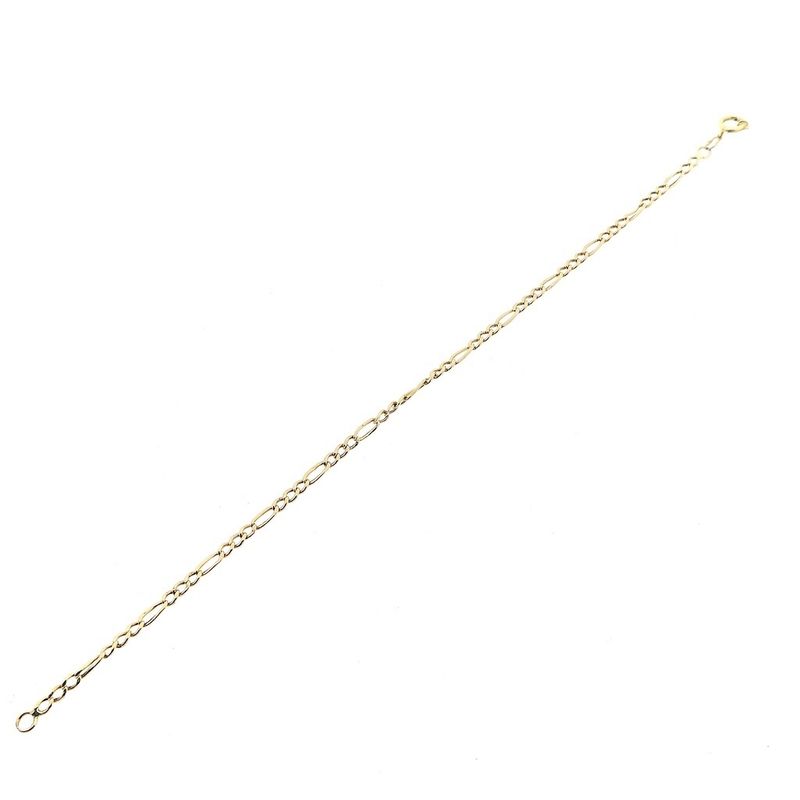 Image 6 of Gold subtle Figaro link bracelet | 21 cm