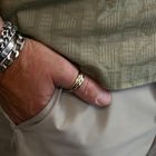 Image 7 of Tricolor Gold Ring; 14 Karat; Size 22.5