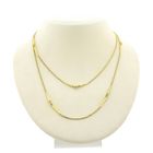 Image 1 of Long gold Venetian link chain.