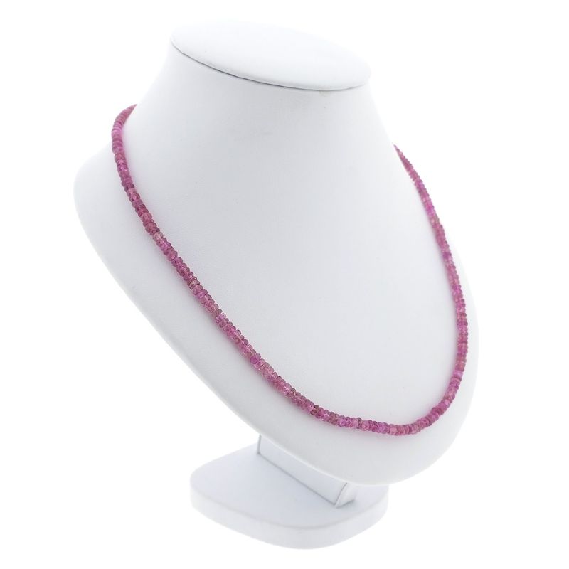 Image 3 of 9K Pink Tourmaline Bead Necklace | 45cm