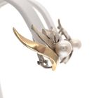 Image 9 of Vintage two-tone gold clip-on earrings with pearls