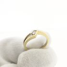 Image 7 of Two-tone gold solitaire ring with 0.12 ct. diamond | Diamonde