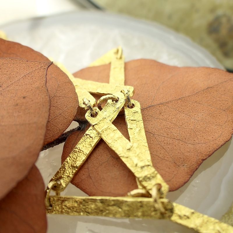 Image 2 of Gold Lapponia necklace; Lapp booms | 43 cm