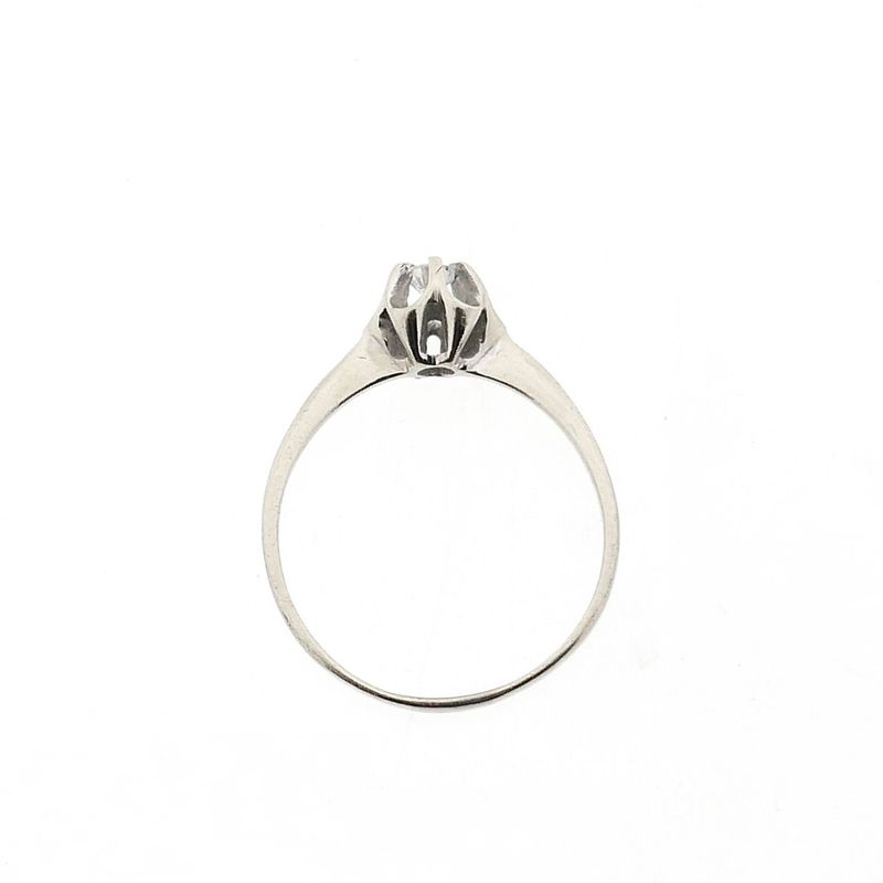 Afbeelding 5 van Witgouden solitairring met diamant; 0,10 ct.