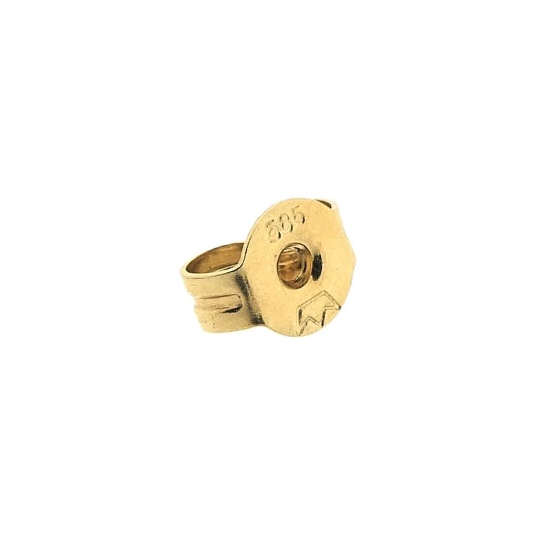 Image 3 of Gold stud earrings with diamond; 0.01 ct.