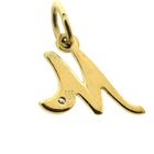 Image 7 of Gold pendant of the letter M with diamond | 0.015 ct.