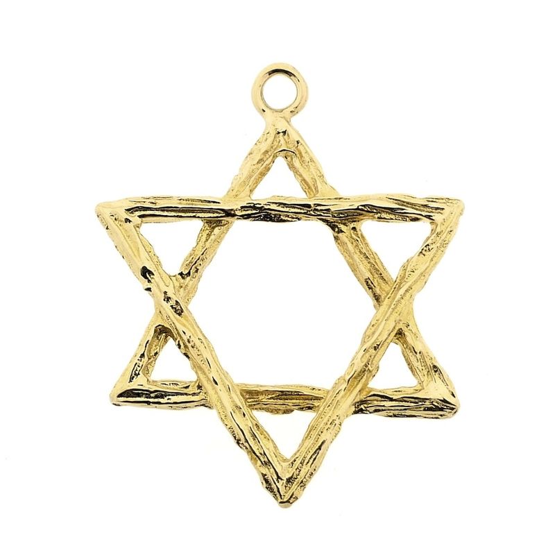 Image 1 of Gold pendant of a Star of David