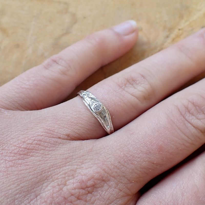 Image 8 of Silver ladies ring with zirconia