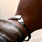 Image 6 of Silver Slave Bracelet; Size M