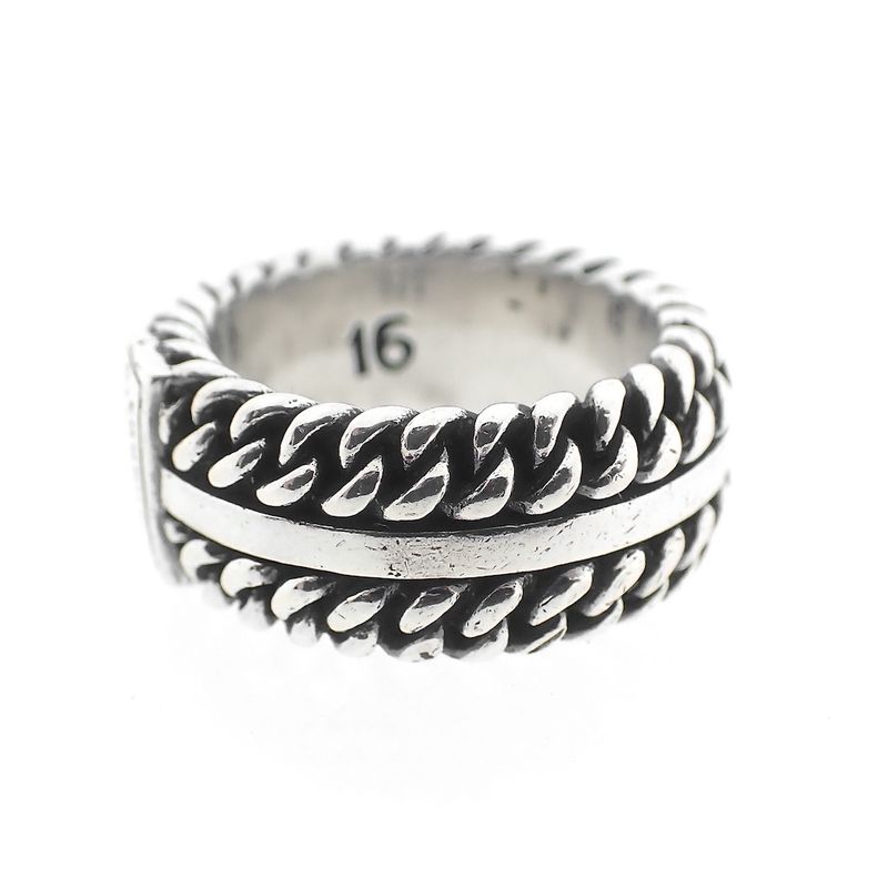 Image 5 of Silver Buddha to Buddha ring Chain texture