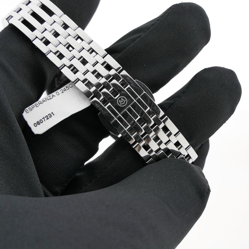 Image 8 of Movado Esperanza; Women's watch with diamonds and Bleu 'Mother of Pearl' dial; 0607231