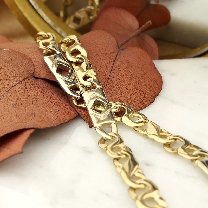 Image 8 of Two-tone gold men's necklace with diamonds