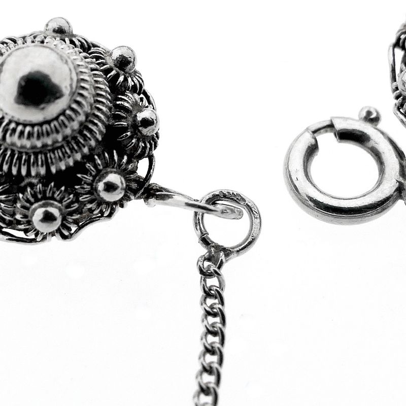 Image 6 of Vintage silver bracelet with Zeeland buttons | 18.5 cm