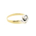 Image 7 of Bicolor Gold Solitaire Ring with Zirconia