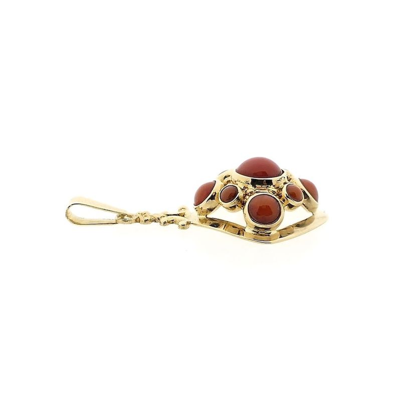 Image 4 of Gold pendant with blood coral