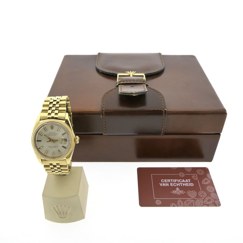 Image 4 of Rolex Datejust 1600; Vintage 18k Gold Men's Watch