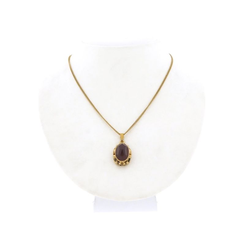 Image 7 of Gold pendant with carnelian