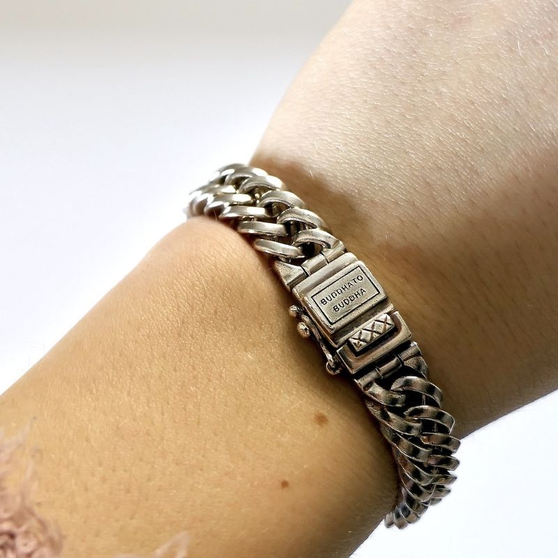 Image 7 of Silver BUDDHA TO BUDDHA bracelet; Chain XS | 18.5 cm