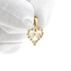 Image 10 of Two-tone gold heart pendant with zirconia