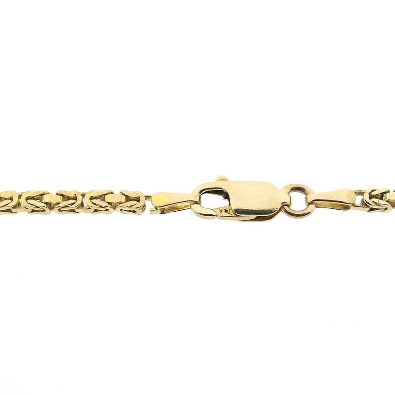 Image 4 of Gold square king link necklace | 62 cm