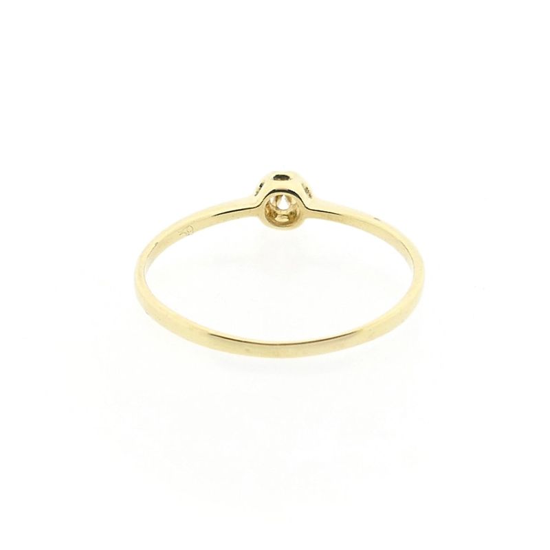 Image 6 of Gold solitaire ring with diamond; 0.005 ct.