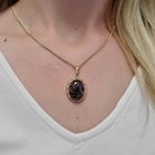 Image 3 of Gold pendant with moss agate | Vintage