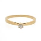 Image 3 of Gold solitaire ring with diamond | 0.04 ct.