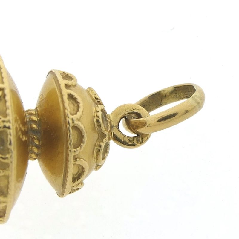 Image 9 of Golden oriental pendant with turquoise and jasper