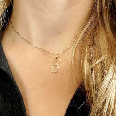 Image 2 of Gold Playboy bunny pendant