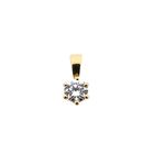 Afbeelding 1 van Gouden hanger met zirconia
