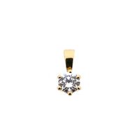 Gouden hanger met zirconia