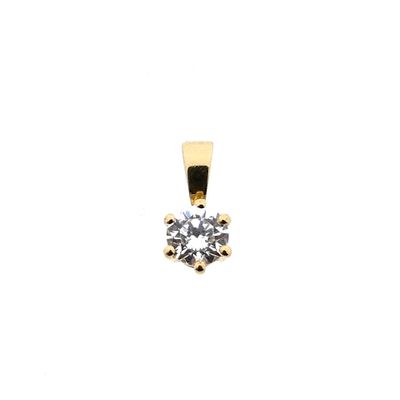 Afbeelding 1 van Gouden hanger met zirconia