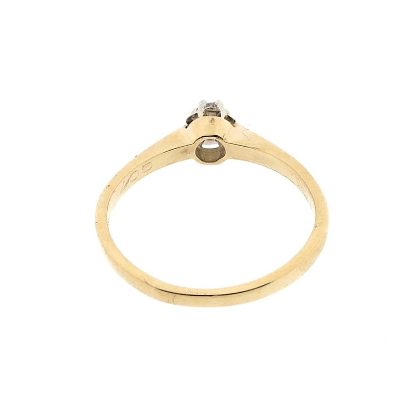 Image 6 of Gold solitaire ring with diamond | 0.07 ct. | Carnation