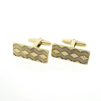 Vintage gold cufflinks with pattern