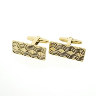 Image 2 of Vintage gold cufflinks with pattern
