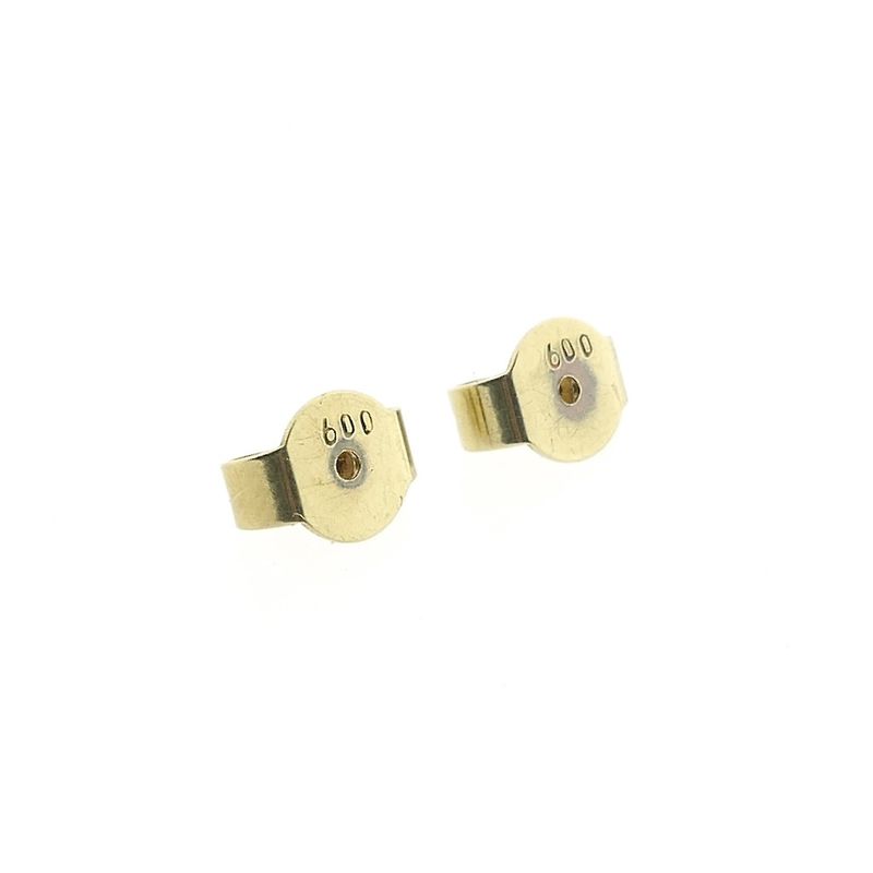 Image 7 of Vintage gold flower-shaped stud earrings