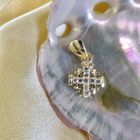 Image 2 of Golden Jerusalem Cross with zirconia