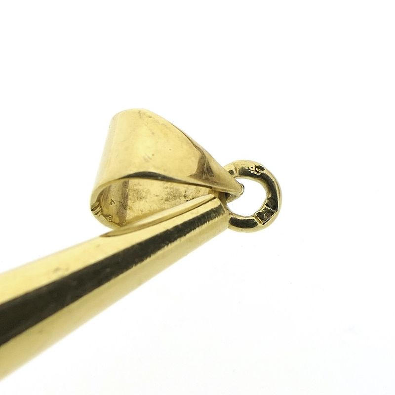 Image 5 of Vintage gold bullet pendant with carnelian