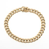 Solid gold gourmet link bracelet | 20 cm