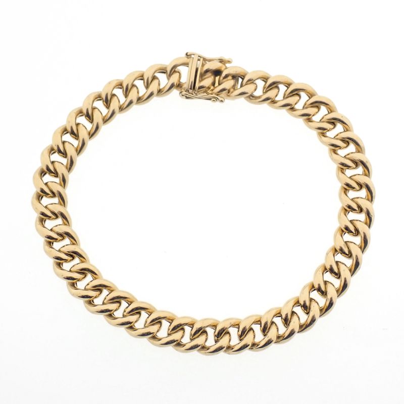 Image 1 of Solid gold gourmet link bracelet | 20 cm