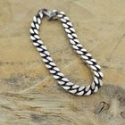 Image 5 of Silver robust gourmet link men's bracelet