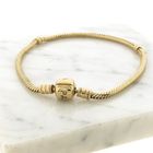 Image 3 of Gold Pandora bracelet; Snake Chain | 21 cm