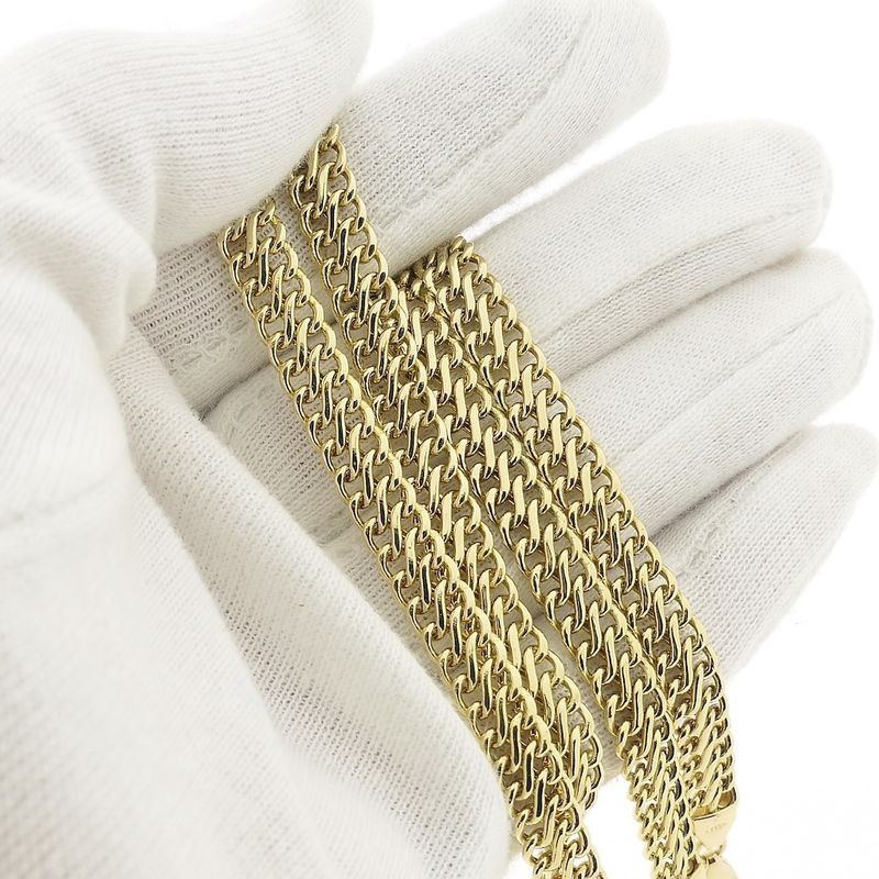 Image 8 of Gold French gourmet link necklace | 45 - 48 cm