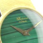 Image 5 of Chopard Genève Cocktail Watch 4010 1; Vintage 18k. gouden horloge met malachiet wijzerplaat