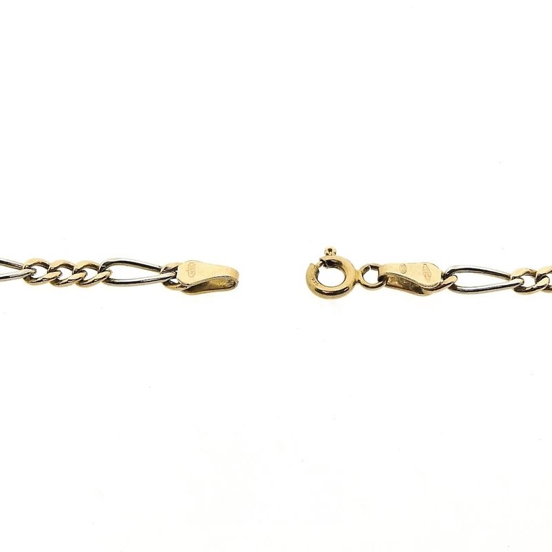 Image 5 of Two-tone gold Figaro link chain