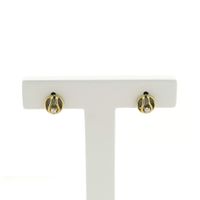 Gold fantasy stud earrings with diamond | 0.04 ct.