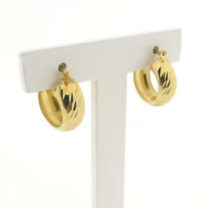 Image 4 of Gold-plated hoop earrings; Arpas | Ø 15.5 mm