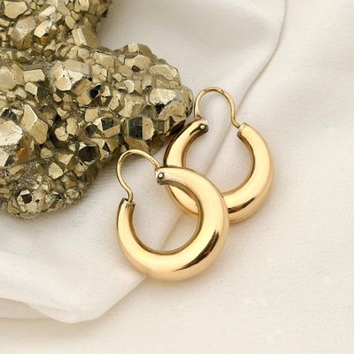 Image 2 of Gold Hoop Earrings Ø 18.9